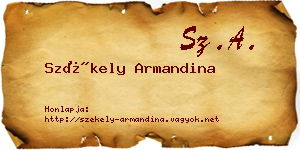Székely Armandina névjegykártya